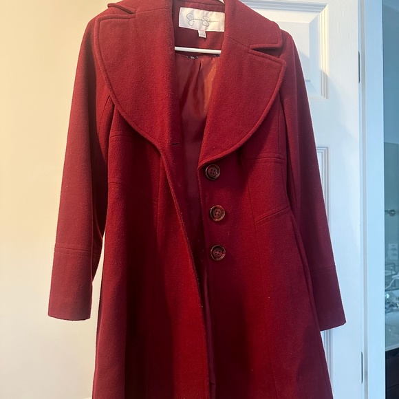 Red Jessica Simpson Wool Coat XS - Picture 1 of 2